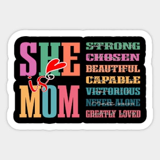 She Is Mom Mother Blessed Mom Mother'S Day Sticker